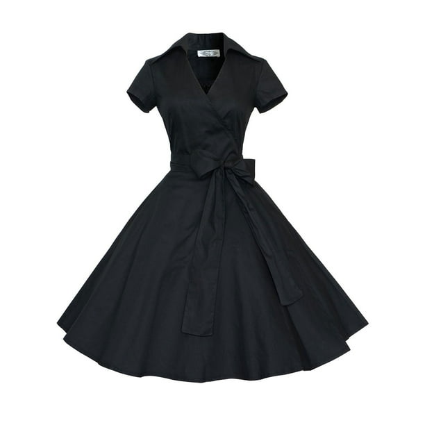 Vestido De Mujer Patchword Rockabilly Christmas Bow Party Vestido De Mujer Patchword Rockabilly Christmas Bow Party